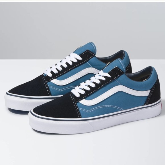 vans shoes black and blue